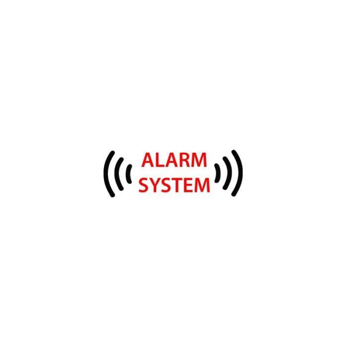 Autocollant alarme voiture sticker alarm system 16 Taille : 8 cm