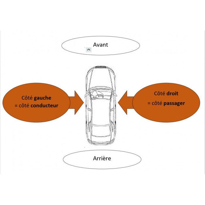 Feu arriere droit FIAT 500 a partir de 2007 tour chrome