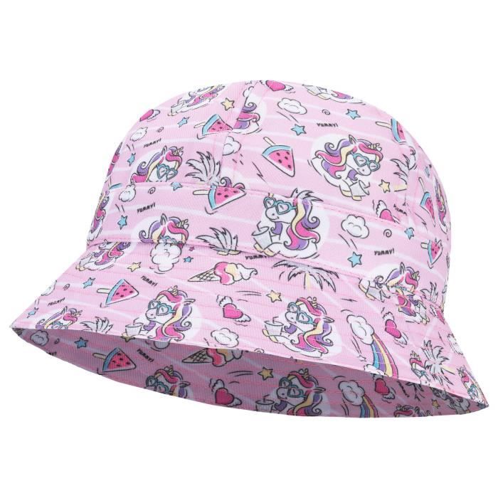 Chapeau Soleil Bébé Jupsk Anti-UV UPF50+ – Casquette Pêcheur Licorne/Dinosaure/Requin 1-5 Ans Garçon/Fille