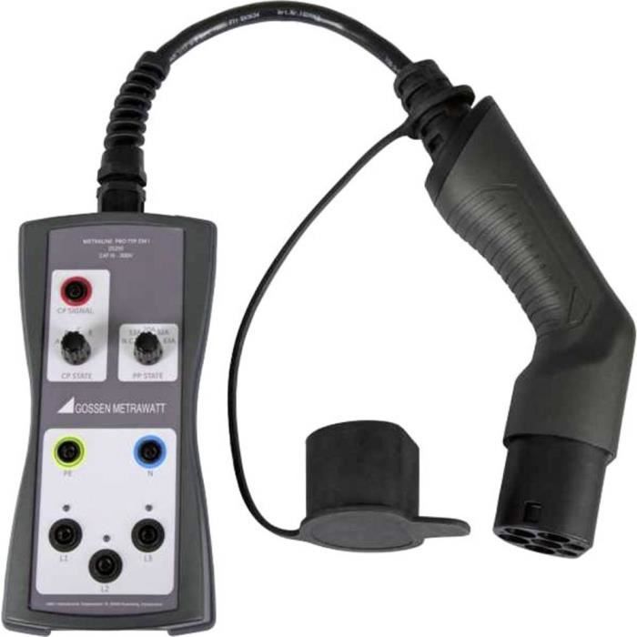 Testeur De Station De Charge Pour Voiture électrique - Adaptateur Type 2, Indicateurs LED, Pour Vérification Tension Et Communication - 9