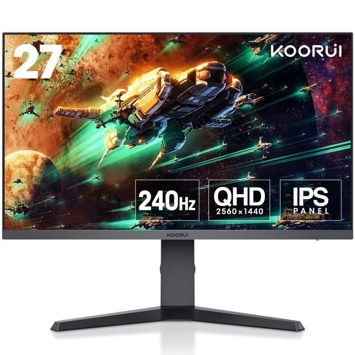 Ecran PC Gamer - KOORUI 27E3QK - 27 WQHD - IPS- 240 Hz - 1 ms - 2xHDMI 2.01xDisplayPort