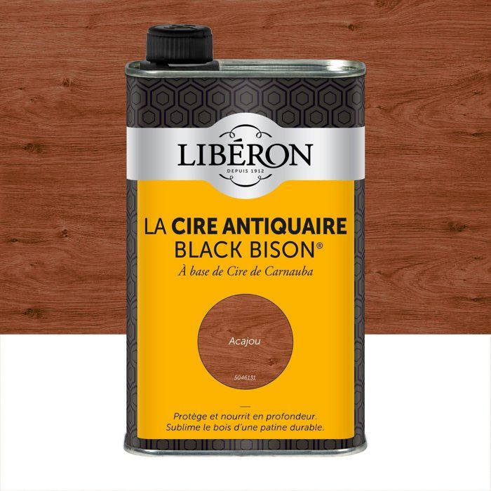 Cire antiquaire Black Bison® Liquide - LIBERON - Acajou - 0 5L Cire antiquaire Black Bison® Liquide - LIBERON - Acajou - 0 5L