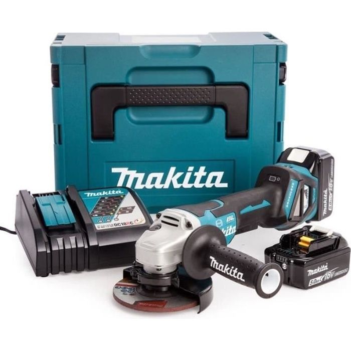 Meuleuse d'angle 18V à variateur de vitesse 125 mm MAKITA DGA517RTJ