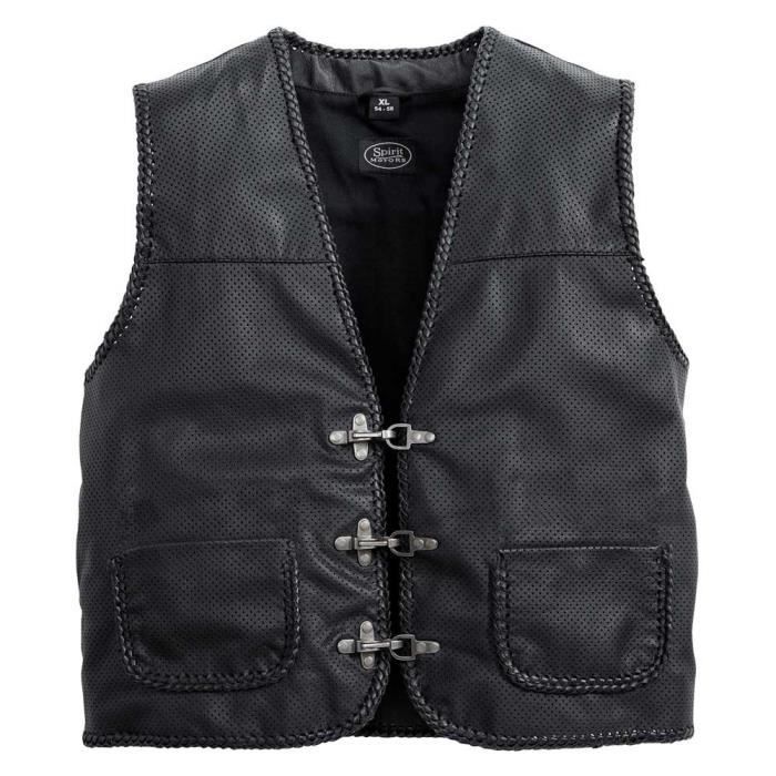 Vêtements homme Blousons cuir Spirit Motors Perforated Leather Vest 1 0