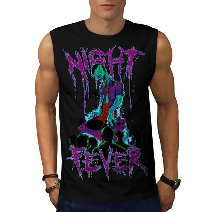 Nuit Fievre Mort Zombi Mort Vivant Dechirure Men S 2xl T Shirt Sans Manches Wellcoda Noir Cdiscount Pret A Porter