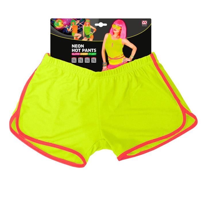 Mini short vert fluo femme : Deguise-toi, achat de Déguisements adultes