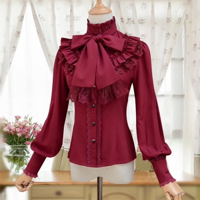 Chemise à Jabot Femme Gothique | Steampunk Boutique