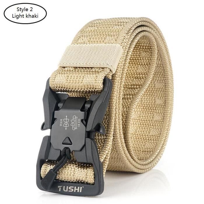 Ceinture Tactique Nylon Ajustable – Boucle Libération Rapide, Longueur 70-120 Cm, Pour Police/Militaire/Outdoor