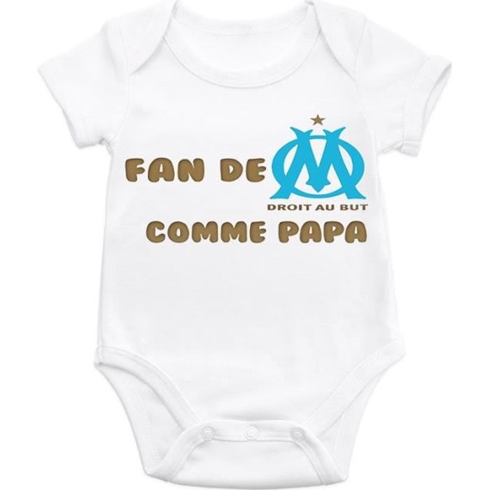 Body bébé personnalisé foot J'aime l'OM