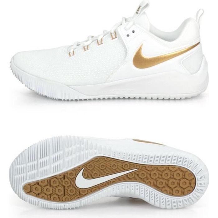 Chaussures de volleyball Nike Air Zoom Hyperace 2 - blanc/or métallisé