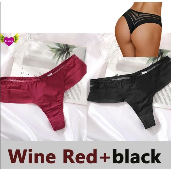 Culotte noire et rouge pour femmes