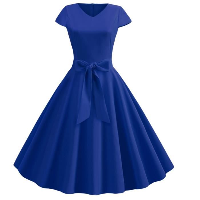 DRESSTELLS Robe Cocktail Mariage Vintage Robe Casual Femme Robe baptême