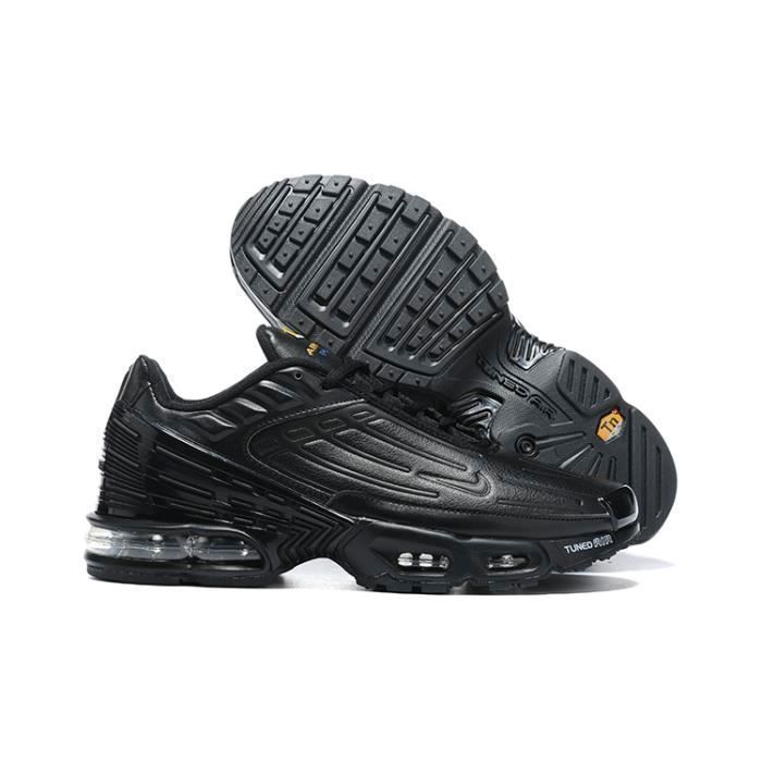 Baskets NIKEEEs Air tn Plus 3 Hommes tout noir Sz 42 Tout noir