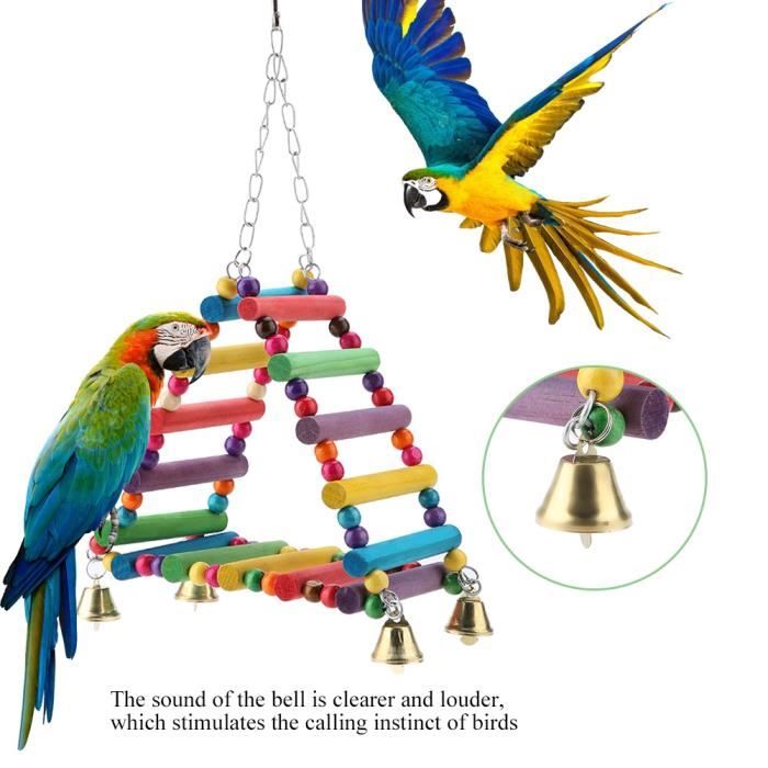 Jouet pour oiseau, Jouet Perroquets Perchoir, Jouet De Cage De