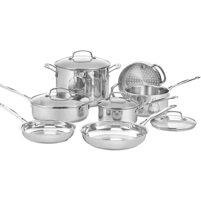 Batterie de cuisine Tous feux dont induction CUISINART 77 11G Acier inoxydable 11 pièces - vue 2