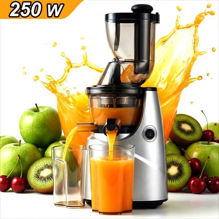 Extracteur de Jus de Fruits Légumes Grand Bouche 86mm 96% Pur Jus Presse Agrume Electrique avec Fonction Reverse