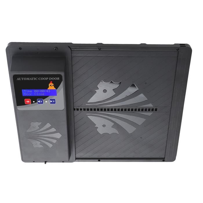 Comparer les prix de Omabeta Ouvre-porte automatique de poulailler avec minuterie Ouvre-porte automatique de poulailler, jardin protection Noir