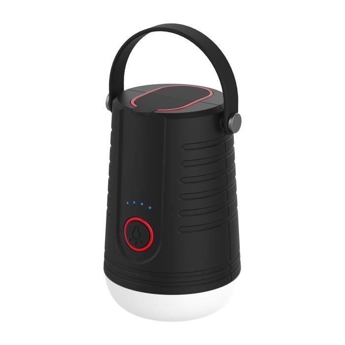 Lampe LED Camping Rechargeable HOTUT - Blanc Froid / Jaune Chaud, 1200 MAh, Poignée 360°, USB-C - Pour Tente, Chambre, Extérieur