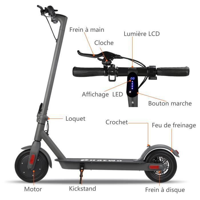Longue portée 25 km Moteur De 250 W Scooter De 8,5 Pouces Antichoc Frein à Main Et Frein à Disque Efficaces Outil De Transport Pour Trottinettes électriques Pliable Vitesse Maximale De 25 Km /h Longue portée 25 km Moteur De 250 W Scooter De 8,5 Pouces Antichoc Frein à Main Et Frein à Disque Efficaces Outil De Transport Pour Trottinettes électriques Pliable Vitesse Maximale De 25 Km /h