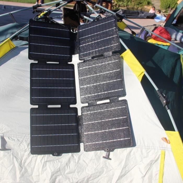 Panneau Solaire Portable 30W Pliable - Étanche IP67, Avec Port USB, Pour Camping Et Randonnée