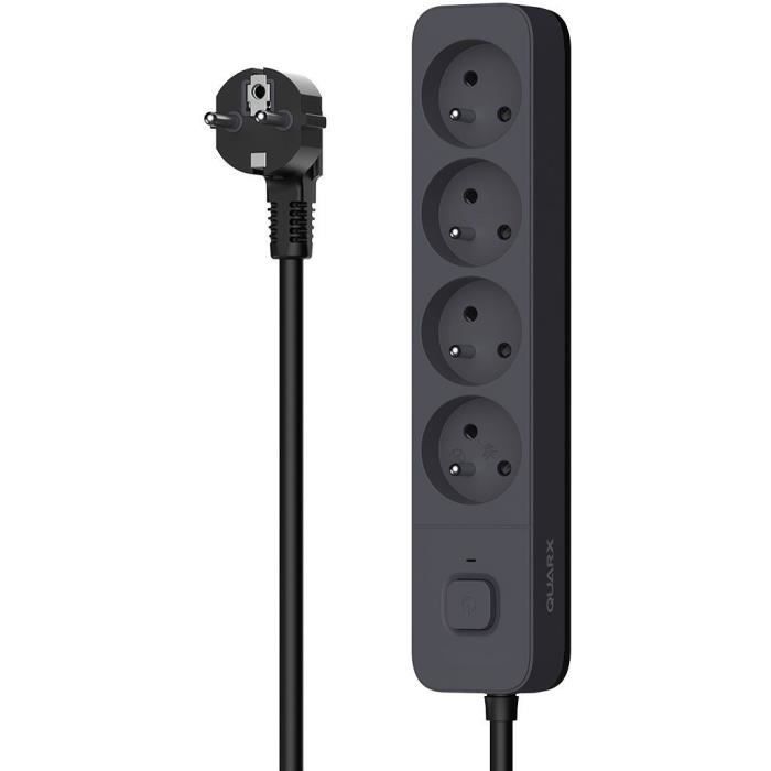 Multiprise QUARX 4 prises Avec 3 ports USB câble 1 5m
