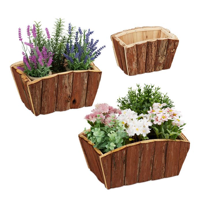 Pot Fleur En Bois