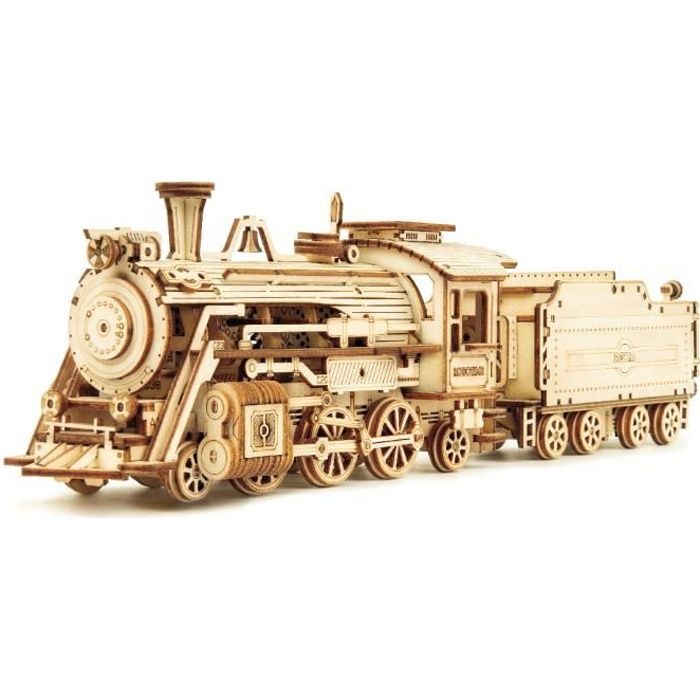Kit Construction Jeep Militaire En Bois ROBOTIME - Puzzle 3D 369 Pièces
