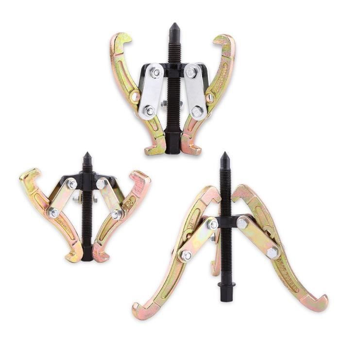 KapStrom Extracteur D'Engrenage 3 Mâchoires Réversibles – Outil Robuste En Acier CR-V Pour Retrait De Roulements, Poulies, Volants Moteurs Et Disques De Frein Jusqu'à 23 Cm