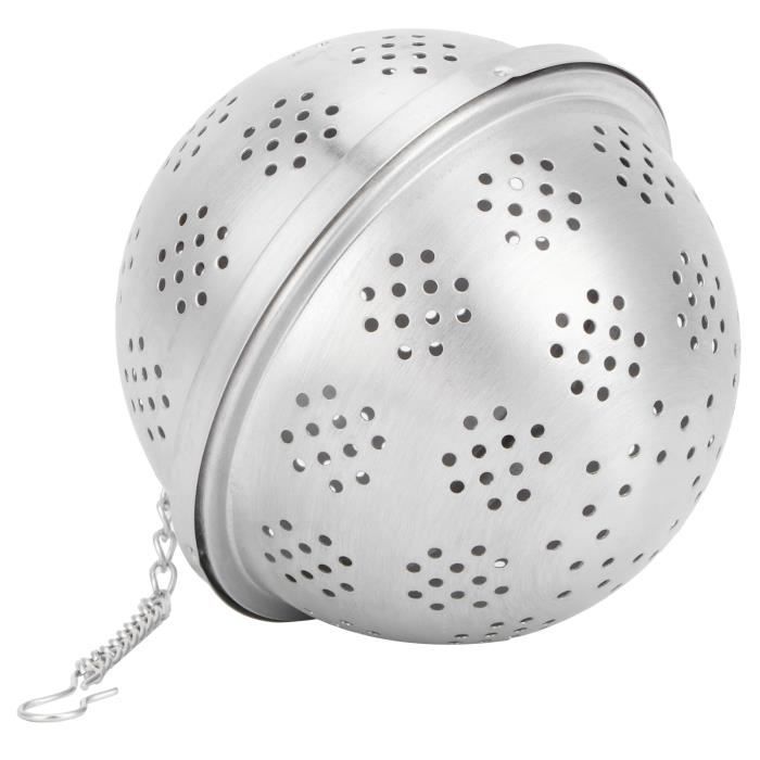 Passoire à Thé En Inox 304 Avec Chaîne - Lot De 2 | Filtre Fin 0,2 Mm | Pour Thé, épices, Herbes | TINA.WIN