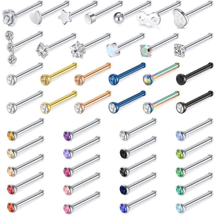 Piercing Trasparenti Acrilico 18g/20g - Set 16 Pezzi Per Naso E Labbra Con Bioflex - Foto 10