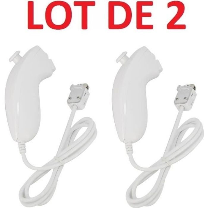 2 X Nunchuck manette pour Nintendo Wii et Wii u