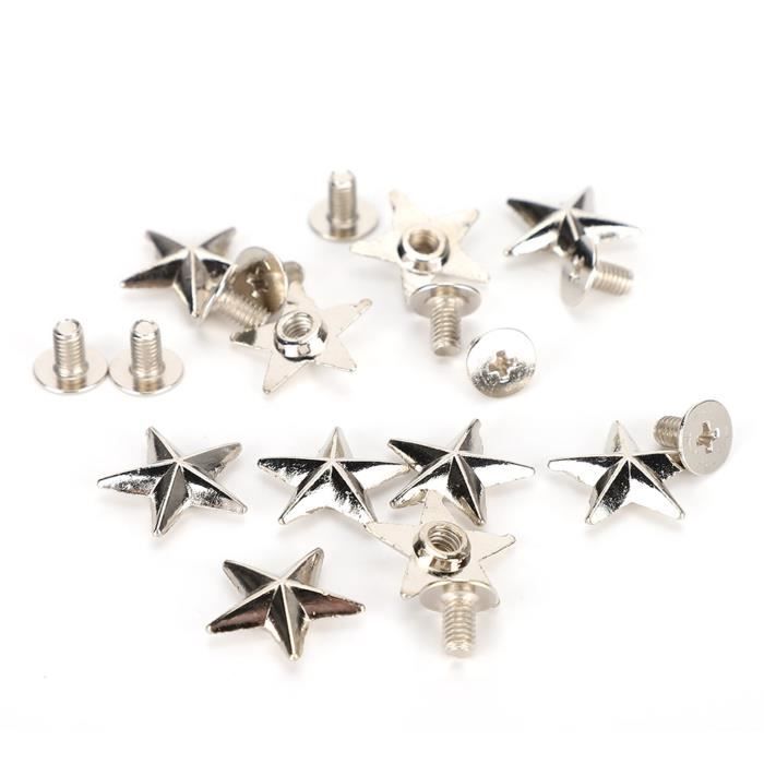 Lot De 50 Rivets Décoratifs En Alliage Zinc Forme étoile - Couleur Bronze, Neuf
