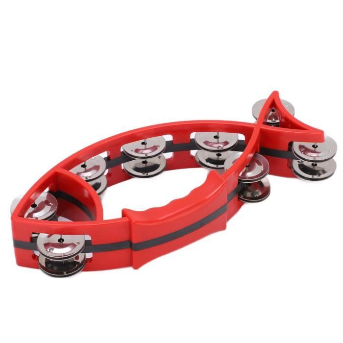 Lot 20 Mini Tambourins Plastique - Instruments Rythmiques Fête Enfants Adultes Avec Clochettes Acier