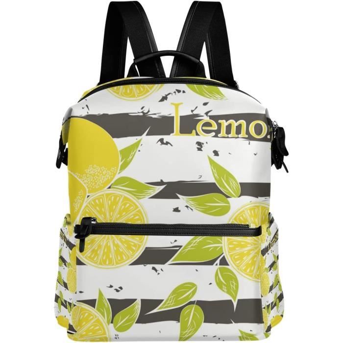 Sac à Dos Cuir PICARD Luis – Citron Vert Jaune Néon, Femme, NEUF