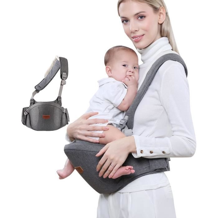 Siège De Hanche Bébé Ergonomique - Porte-Bébé Ventral/Latéral, 3-36 Mois, Tour De Taille 67-110cm