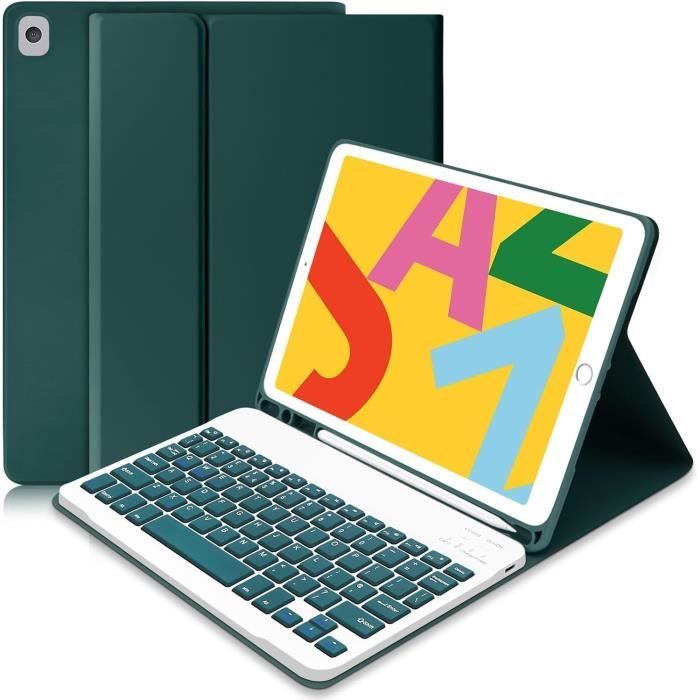 Clavier Magnétique Amovible Pour IPad Pro 12.9" (6e/5e/4e/3e Gén.) - Étui Cuir TPU, Rétroéclairage 7 Couleurs, QWERTZ Allemand