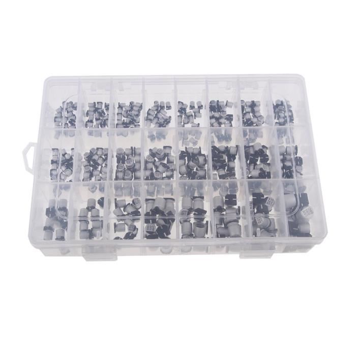 Lot De 100 Condensateurs Électrolytiques – Assortiment Tensions, Fils Radiaux (Parfait Pour Réparations)