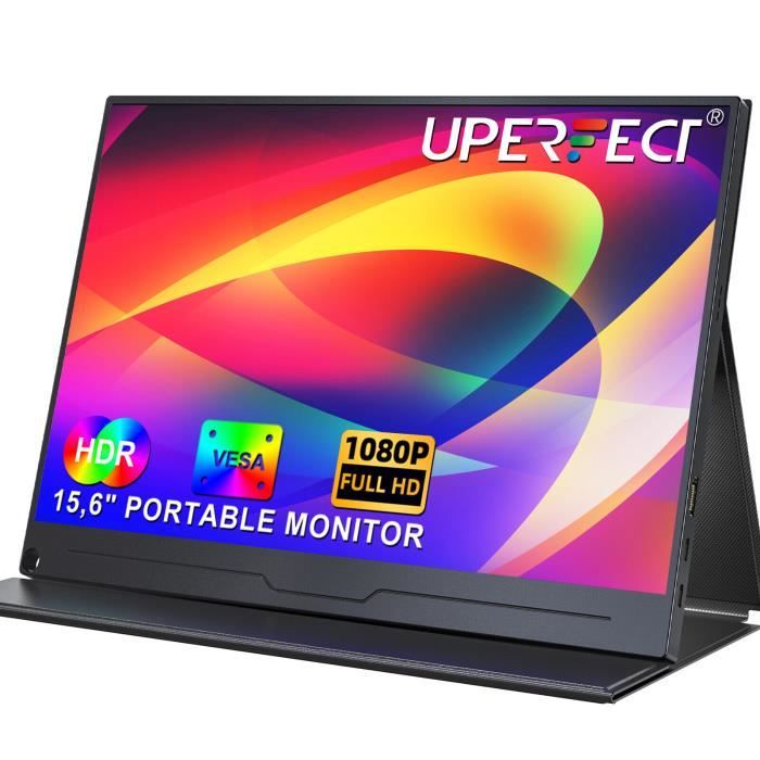 Moniteur portable UPERFECT 156 pouces 1920 * 1080 FHD écran IPS pour PC
