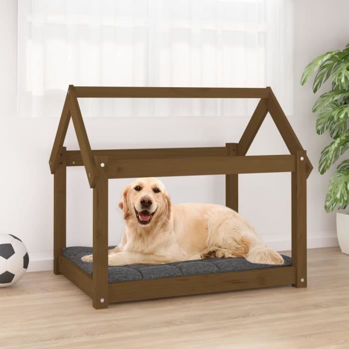 Vidaxl Lit Pour Chien - Marron Miel - vue 2