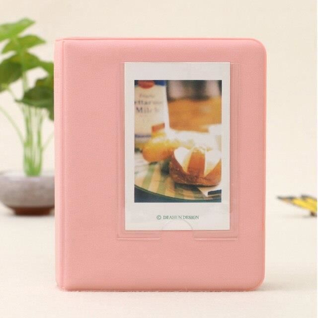 Mini Album Photo 64 Poches 3 Pouces - Couverture Perles De Sable, PVC Transparent, Format Compact - 13