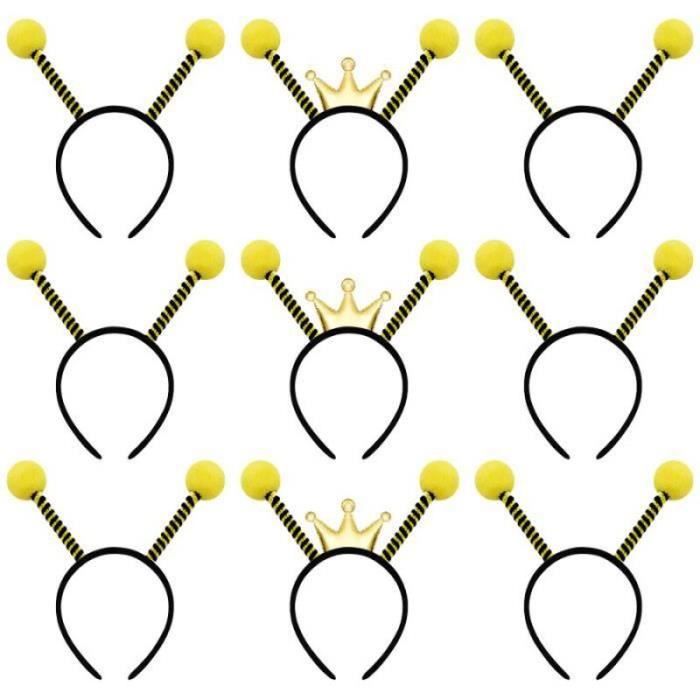 Bandeaux Antennes Abeille Pour Enfants Et Adultes - Lot De 8, Taille Unique, Pour Fête, Cosplay Ou Déguisement - 5
