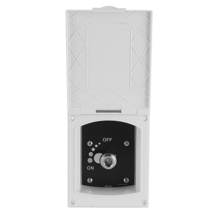 Boîte Douche Extérieure Camping-car - Entrée/sortie 1/2", Blanc ABS, Pour Caravane Et Bateau