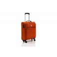 Lot valise cabine souple + Vanity "Ultra léger" - Lys Paris - Orange.-1