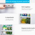 COSTWAY Mini Frigo Mini Réfrigérateur Silencieux 46L Table Top Intégrable Noir 47 x 45 x 50 cm pour Chambre ou Hôtel Blanc-1