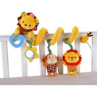 Aolso Jouet Spirale Poussette – Animaux Suspendus Doux, Activité Sensorielle Pour Bébé (Siège Auto/Lit)