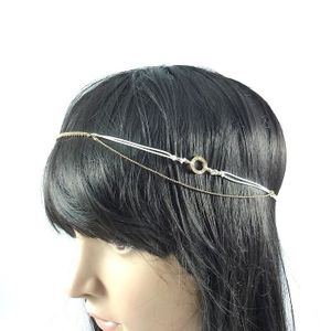 Chaîne De Tête Bohème Femme Avec Strass - Accessoire Cheveux Vintage Pour Mariage Et Festivals