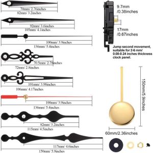 Mécanisme Horloge Pendule Balancier | Aiguilles Extra Longues 27/29cm | Mouvement