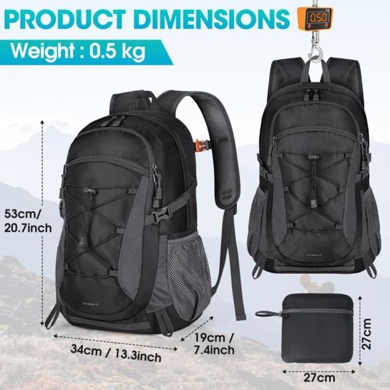 Sac Randonnée Femme 40 Litres Sac à Dos De Randonnée Pour Homme Et