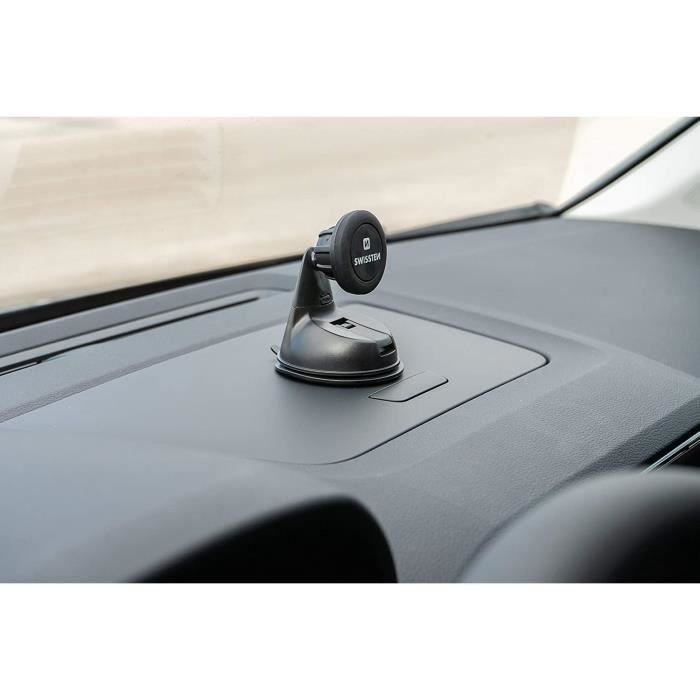 M1 Support de téléphone magnétique pour voiture avec ventouse pour tableau  de bord et pare-brise avec 3 aimants pour iPhone iPa[422]