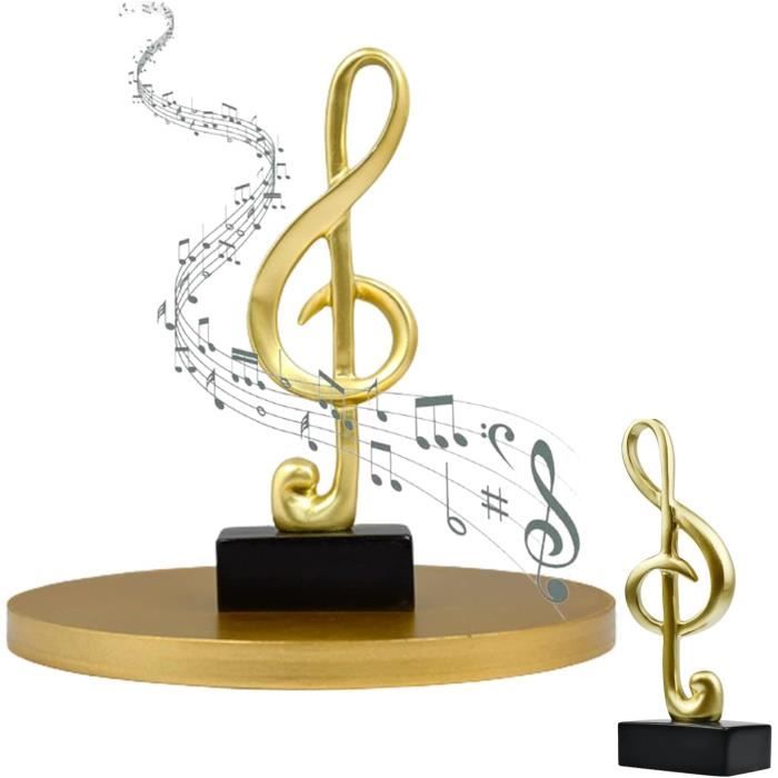 Statue Note De Musique Clé De Sol - Décoration Piano 17,3cm - Ornement Musical Bureau Et Intérieur